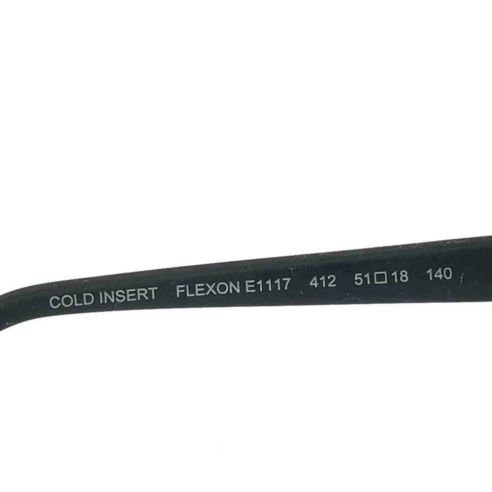 Flexon Eyeglasses Frames E1117 412 Matte Blue Black Rectangle Full Rim 51-18-140